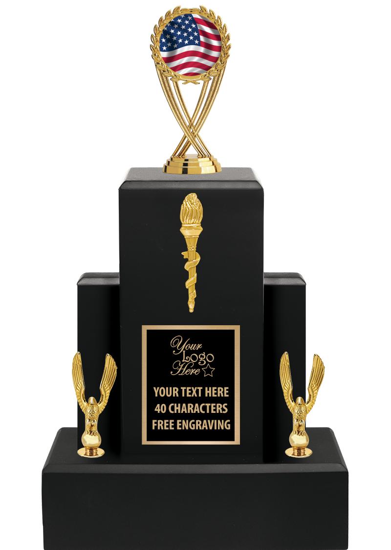 15.75" BLACK WOOD TROPHY