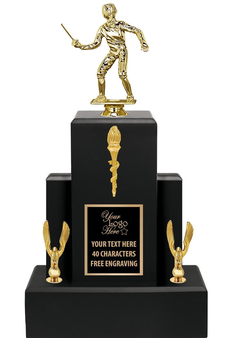 15.75" BLACK WOOD TROPHY