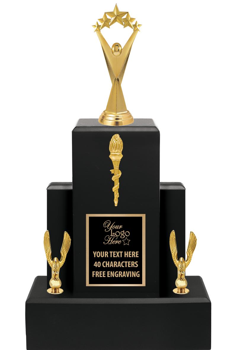 15.75" BLACK WOOD TROPHY