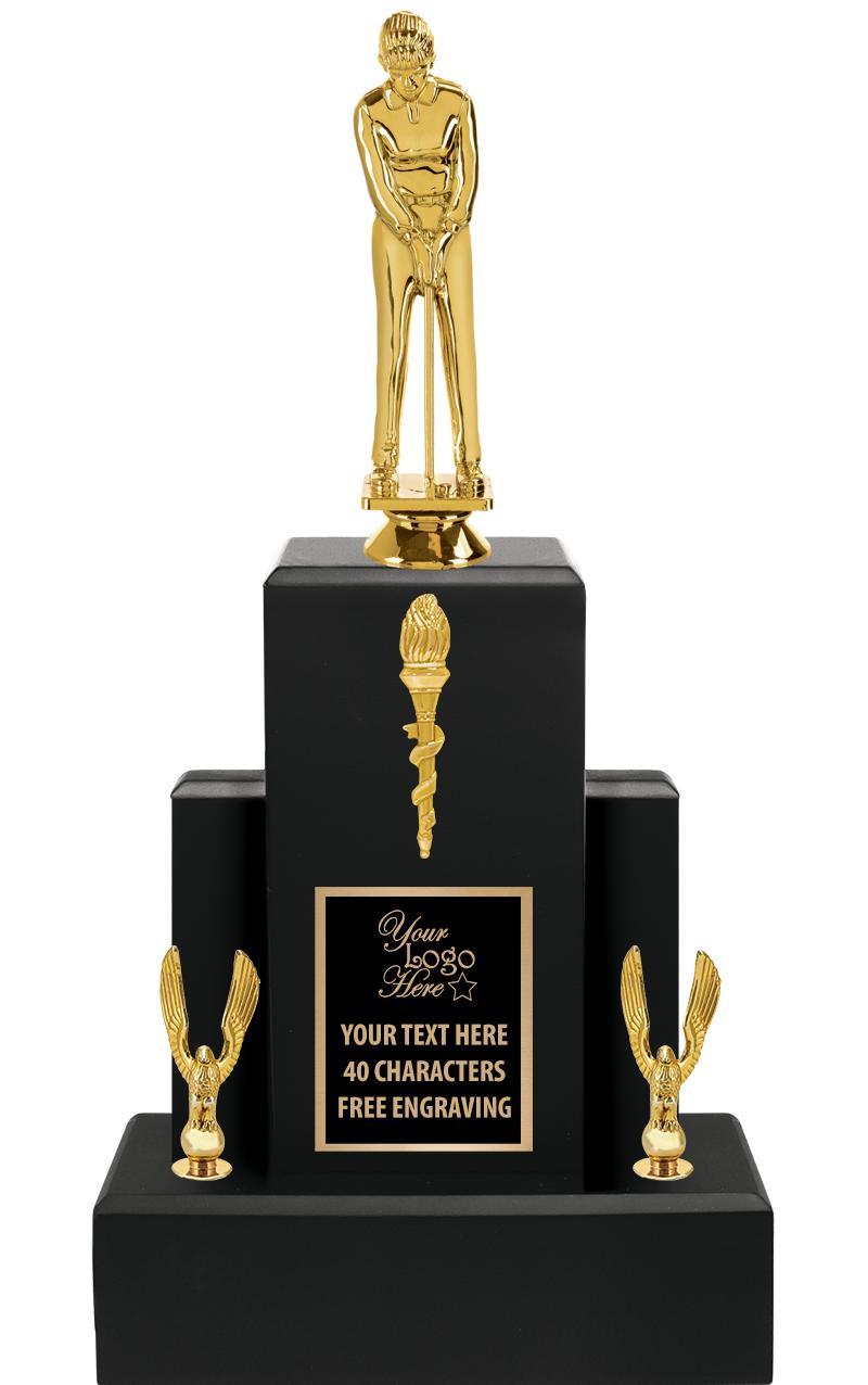 15.75" BLACK WOOD TROPHY