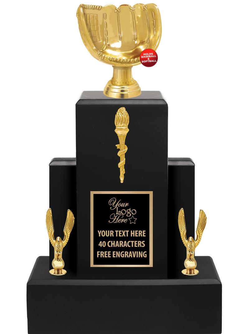 15.75" BLACK WOOD TROPHY