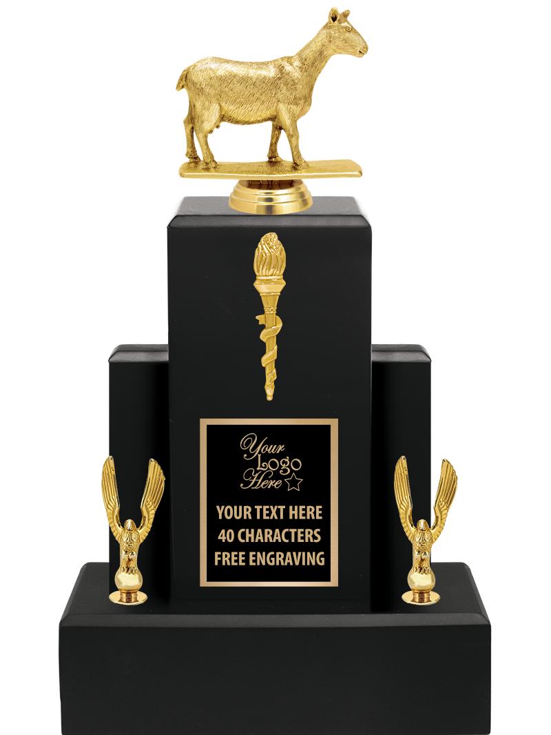 15.75" BLACK WOOD TROPHY