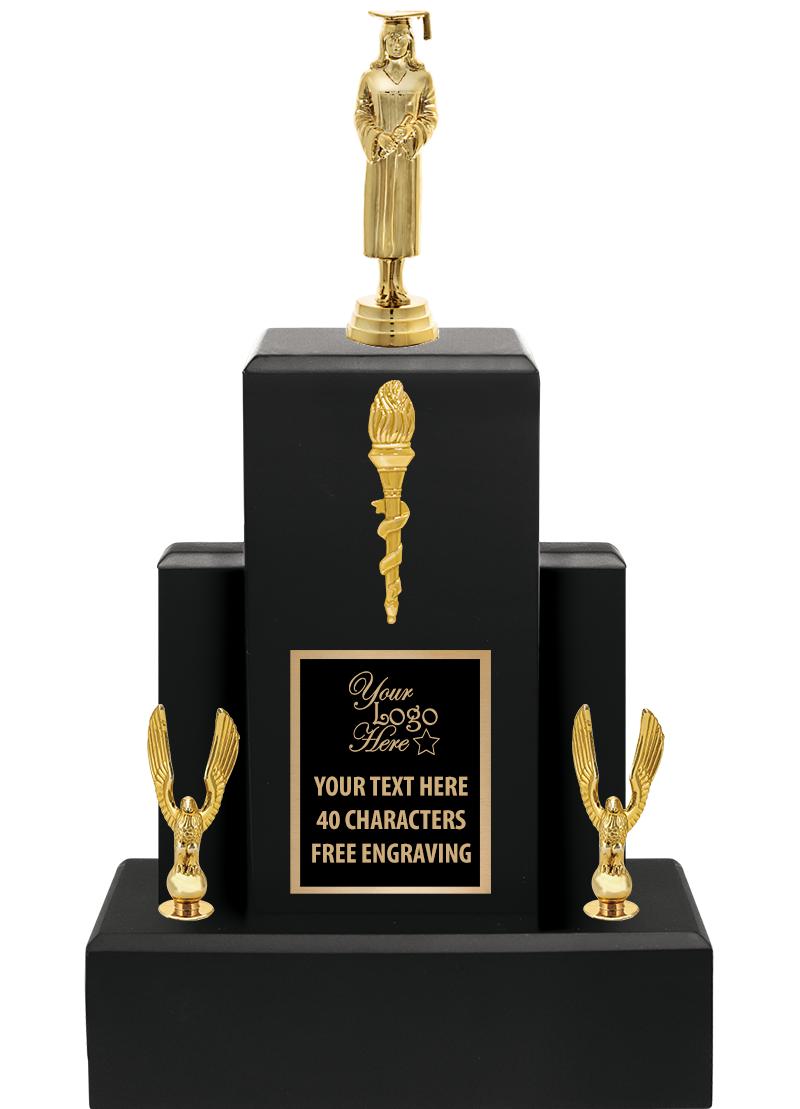 15.75" BLACK WOOD TROPHY