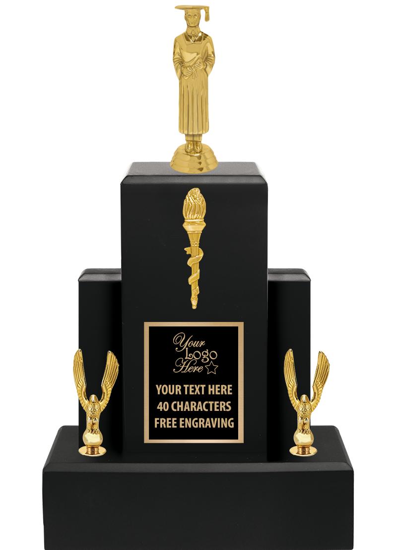 15.75" BLACK WOOD TROPHY