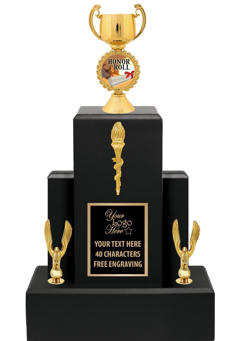 15.75" BLACK WOOD TROPHY