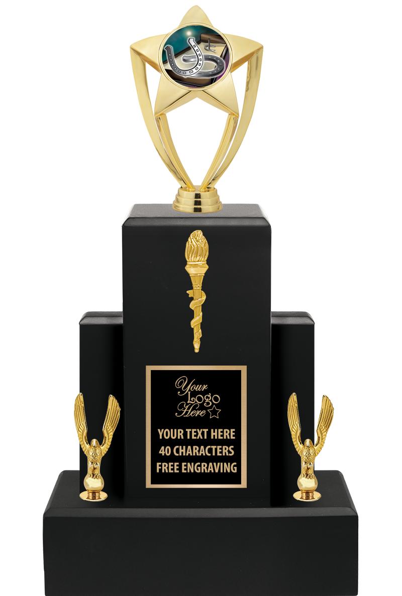 15.75" BLACK WOOD TROPHY