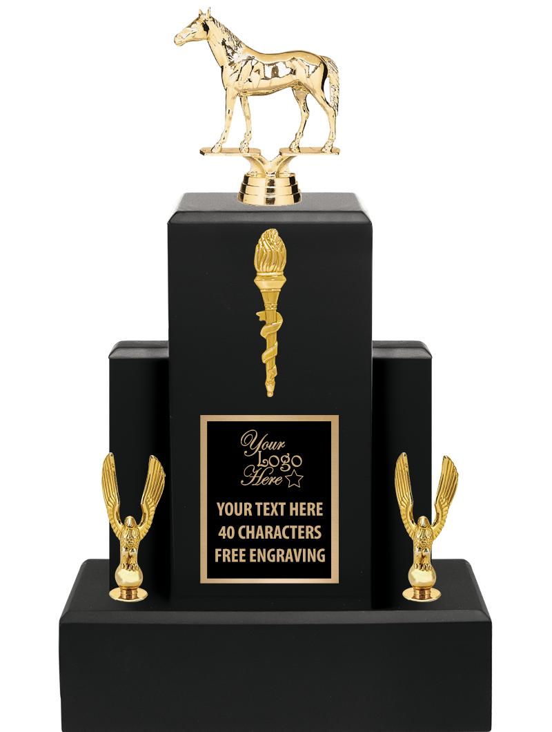 15.75" BLACK WOOD TROPHY