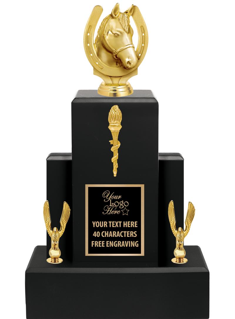 15.75" BLACK WOOD TROPHY