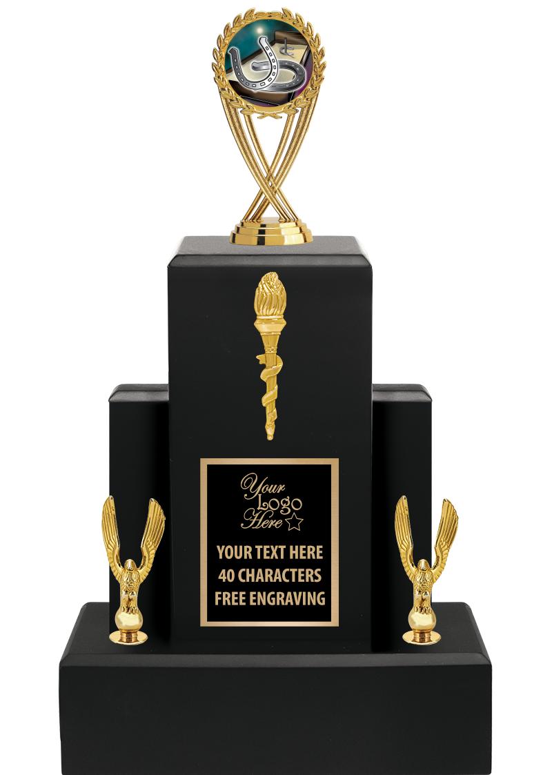 15.75" BLACK WOOD TROPHY