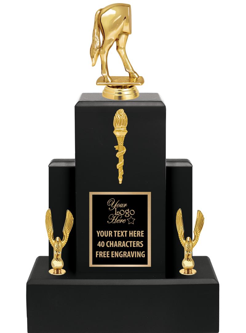 15.75" BLACK WOOD TROPHY