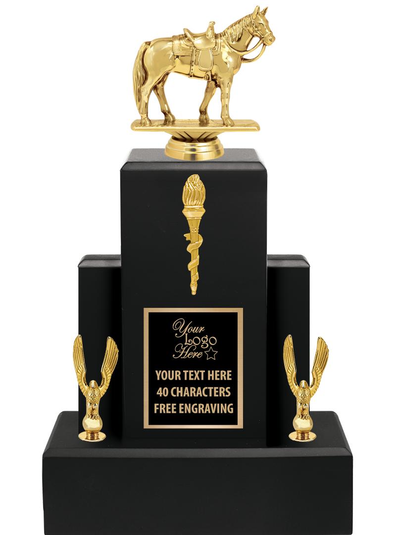 15.75" BLACK WOOD TROPHY