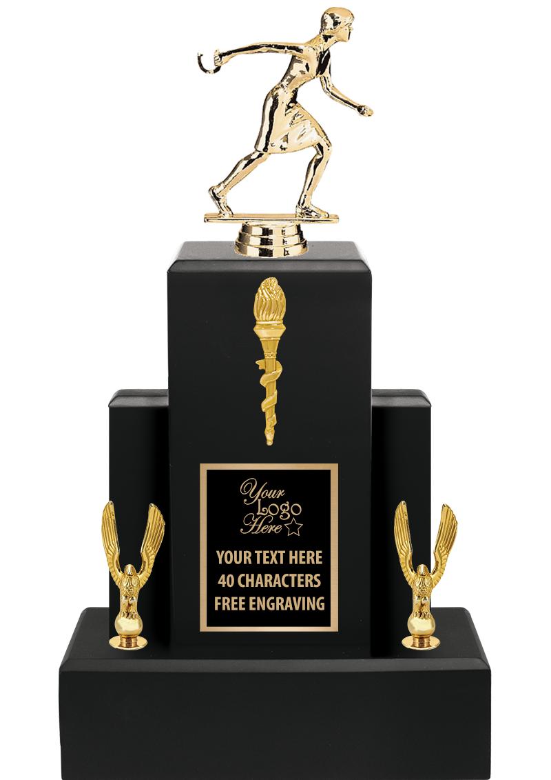 15.75" BLACK WOOD TROPHY