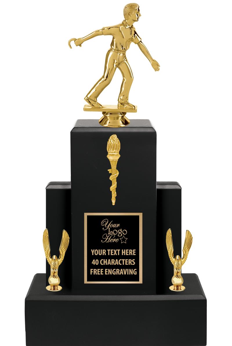 15.75" BLACK WOOD TROPHY