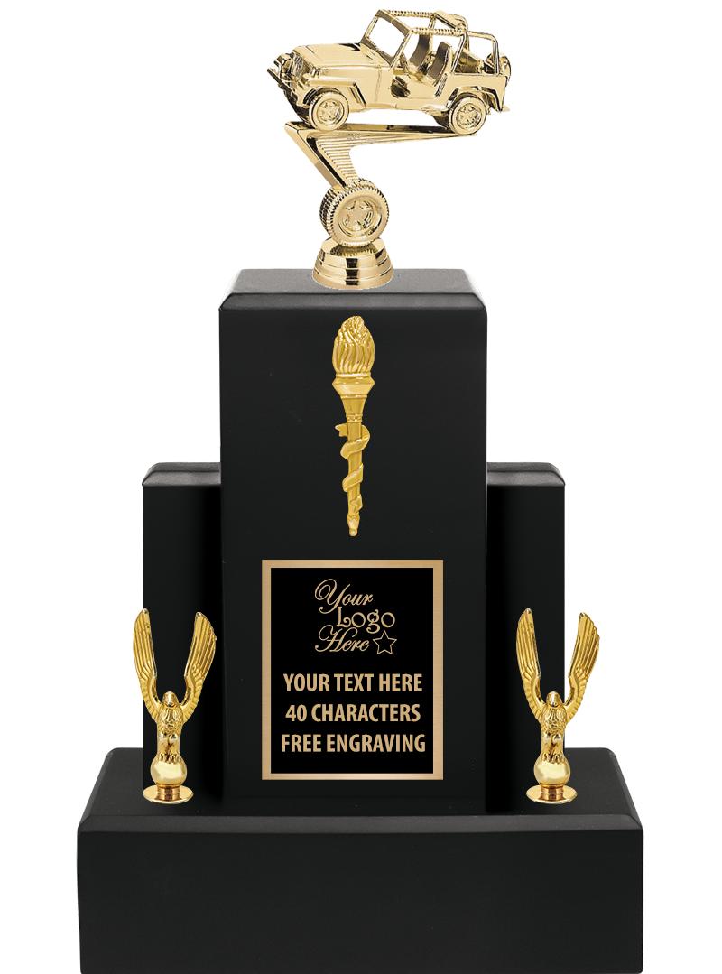 15.75" BLACK WOOD TROPHY