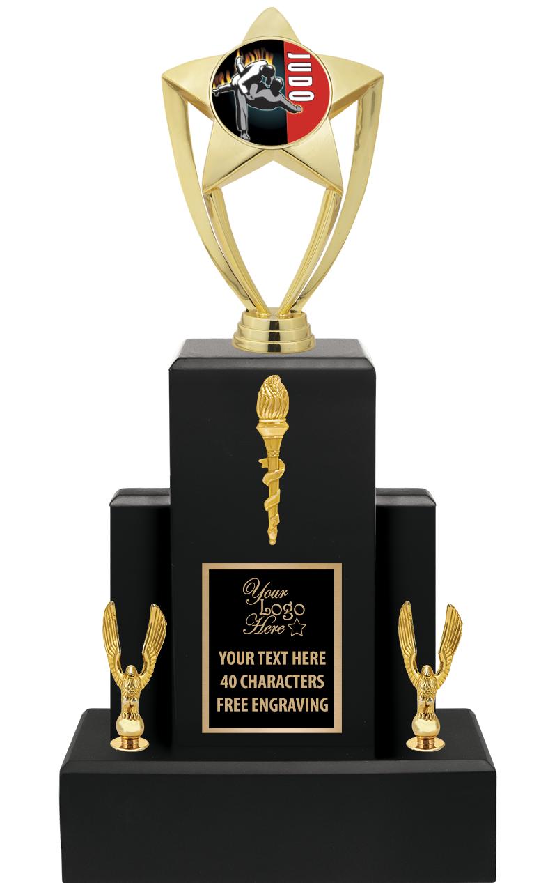 15.75" BLACK WOOD TROPHY