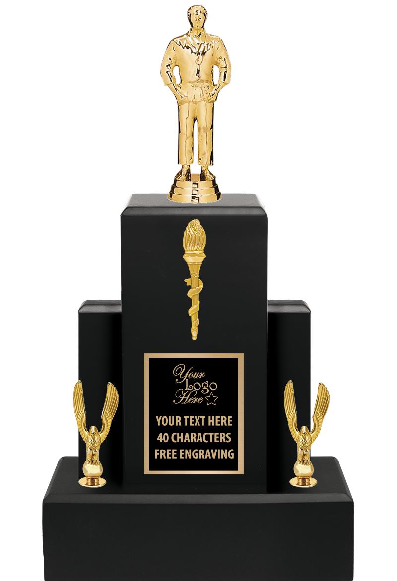 15.75" BLACK WOOD TROPHY