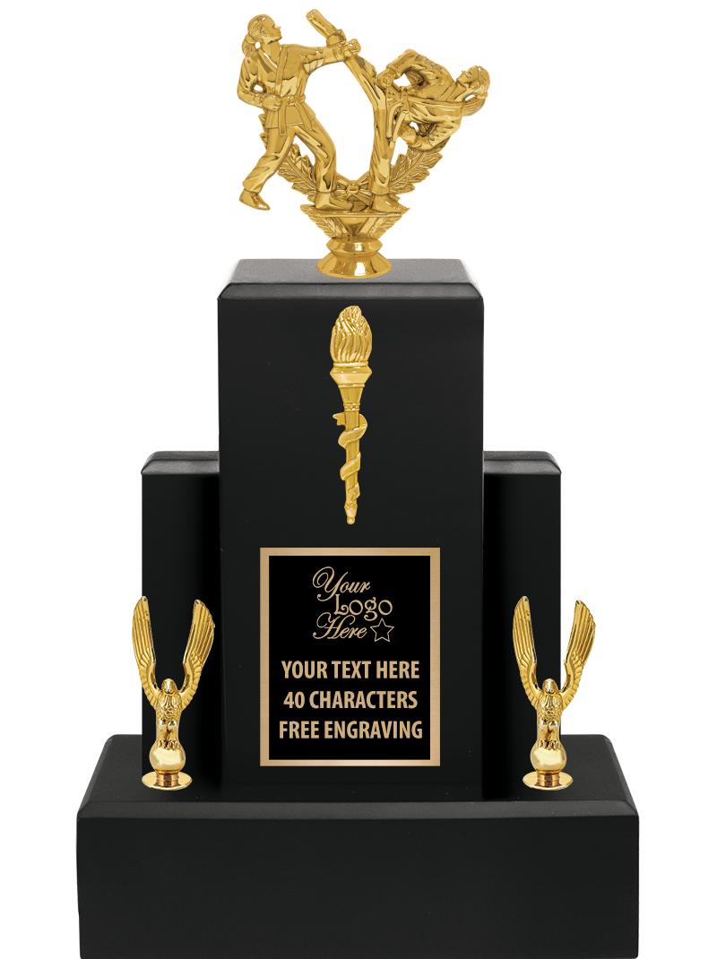 15.75" BLACK WOOD TROPHY