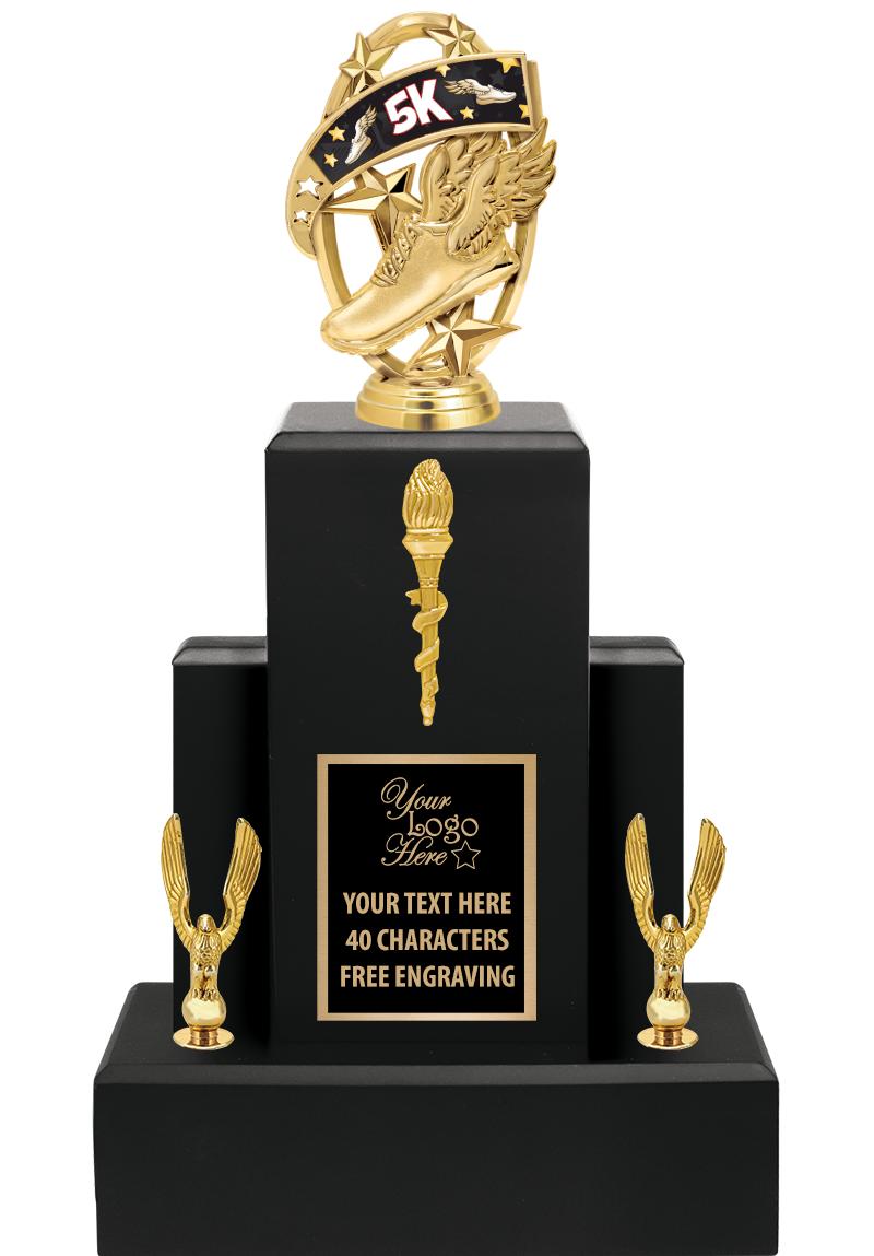 15.75" BLACK WOOD TROPHY