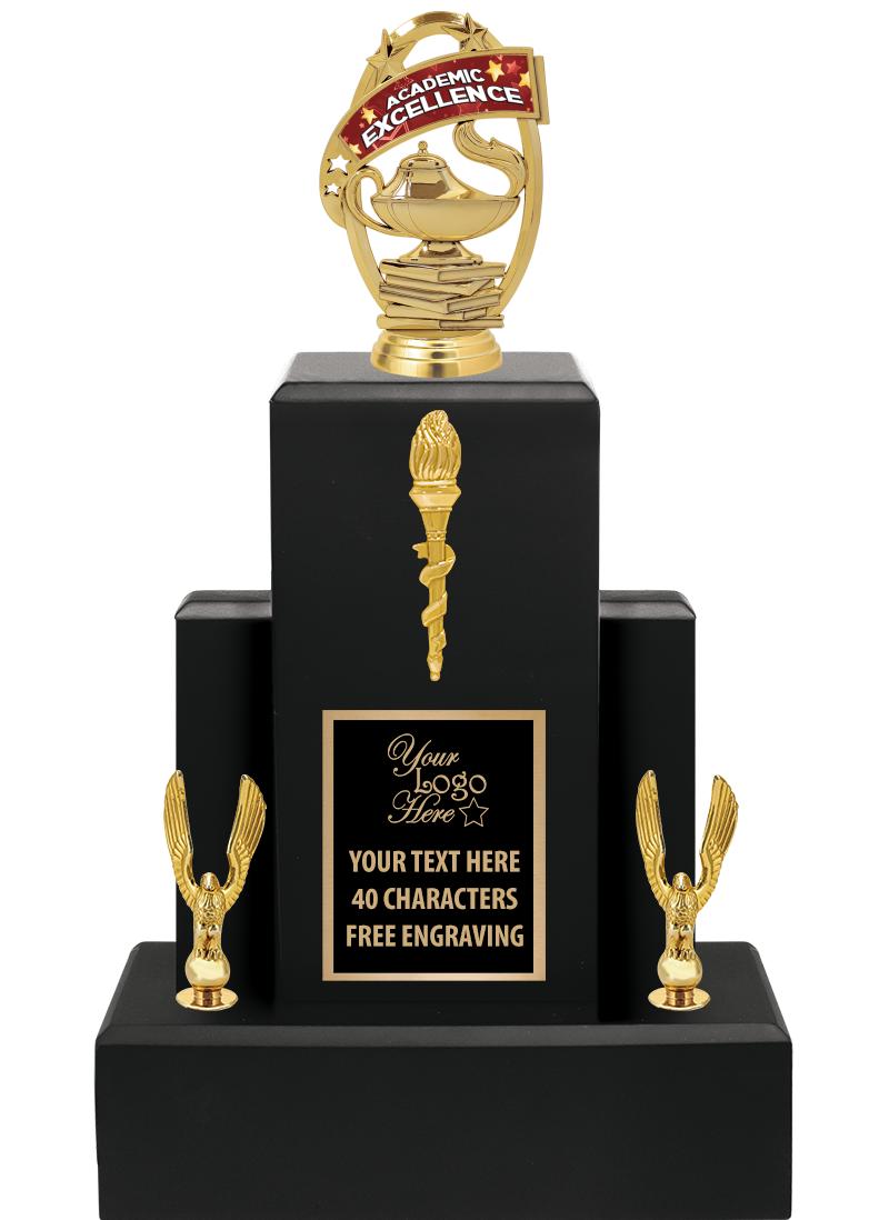 15.75" BLACK WOOD TROPHY