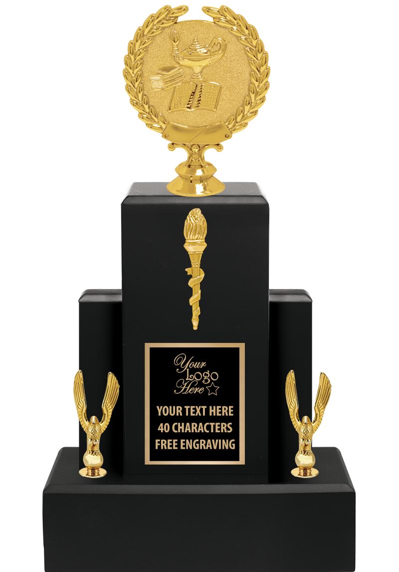 15.75" BLACK WOOD TROPHY