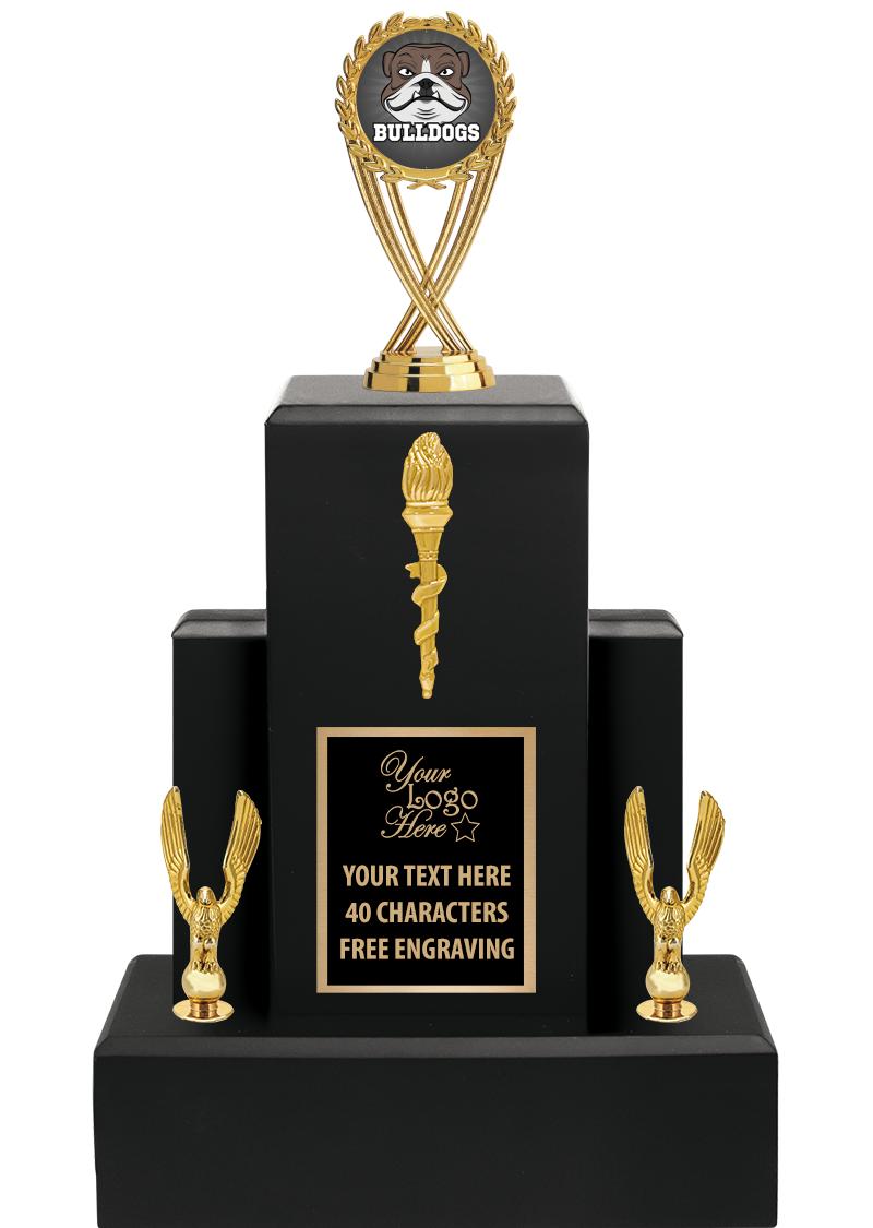 15.75" BLACK WOOD TROPHY