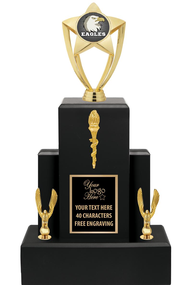 15.75" BLACK WOOD TROPHY