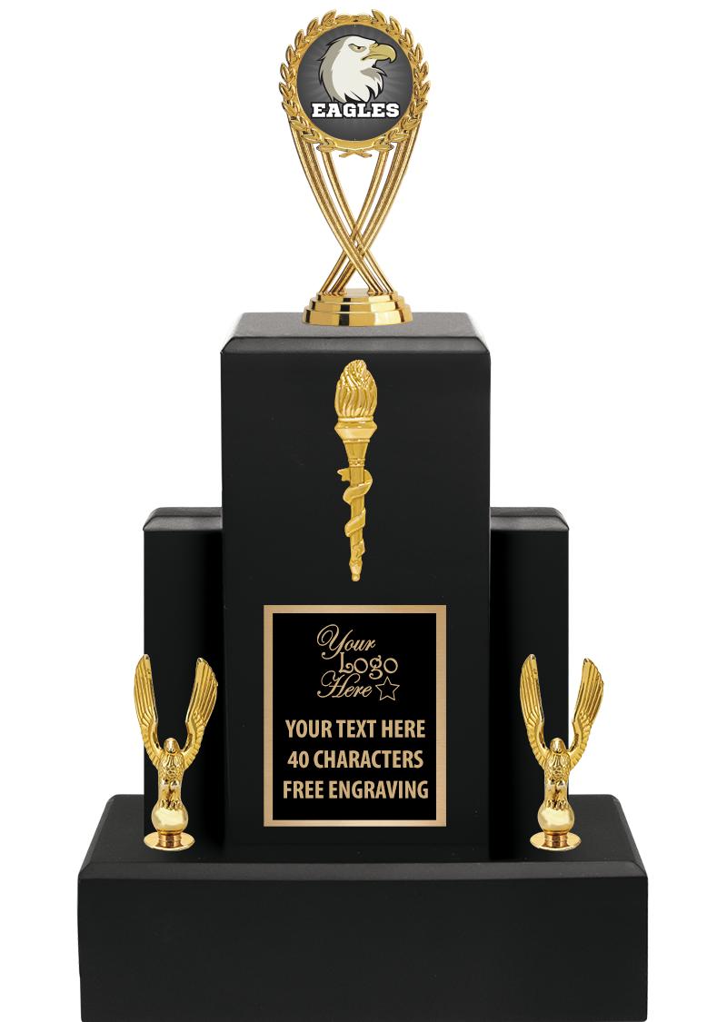 15.75" BLACK WOOD TROPHY