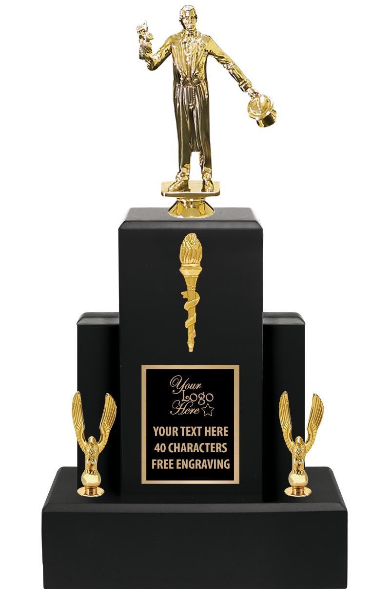 15.75" BLACK WOOD TROPHY