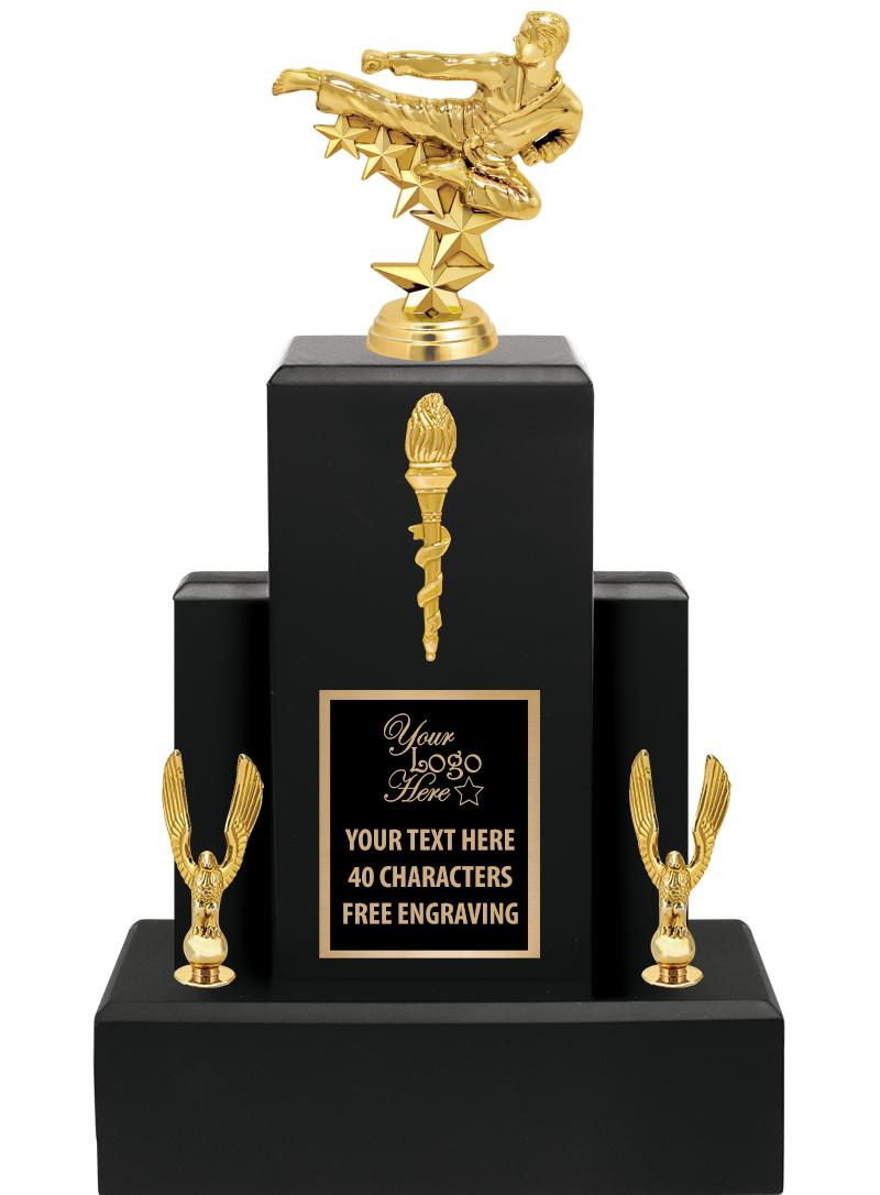 15.75" BLACK WOOD TROPHY