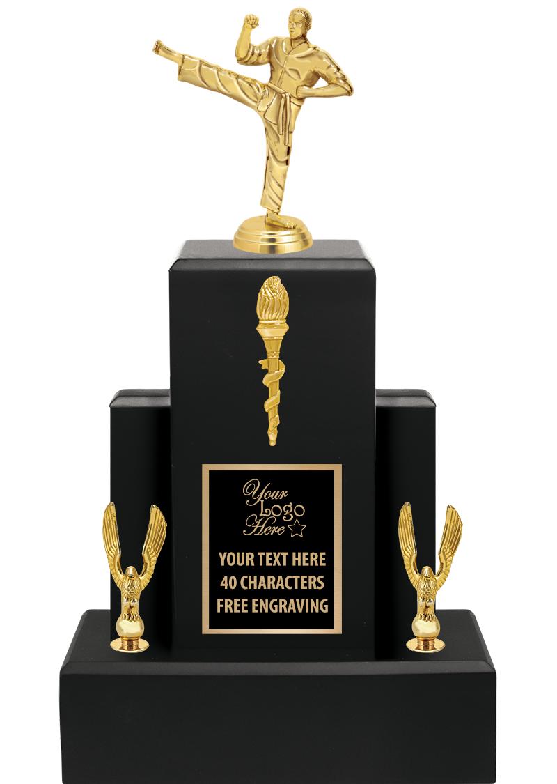 15.75" BLACK WOOD TROPHY