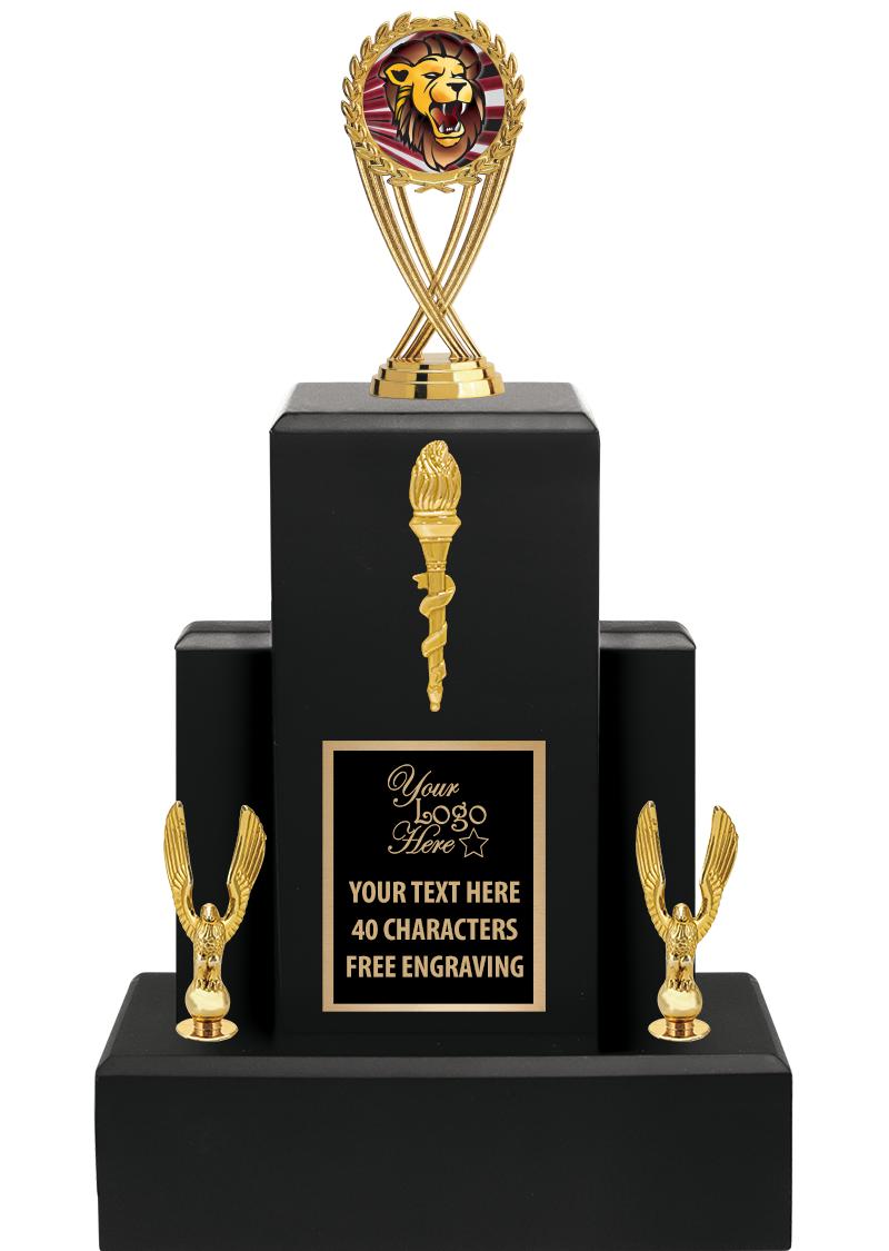 15.75" BLACK WOOD TROPHY