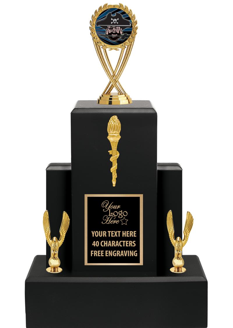 15.75" BLACK WOOD TROPHY