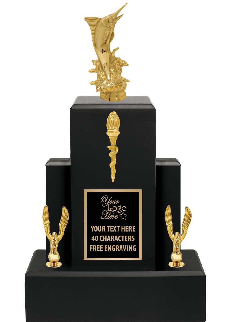 15.75" BLACK WOOD TROPHY