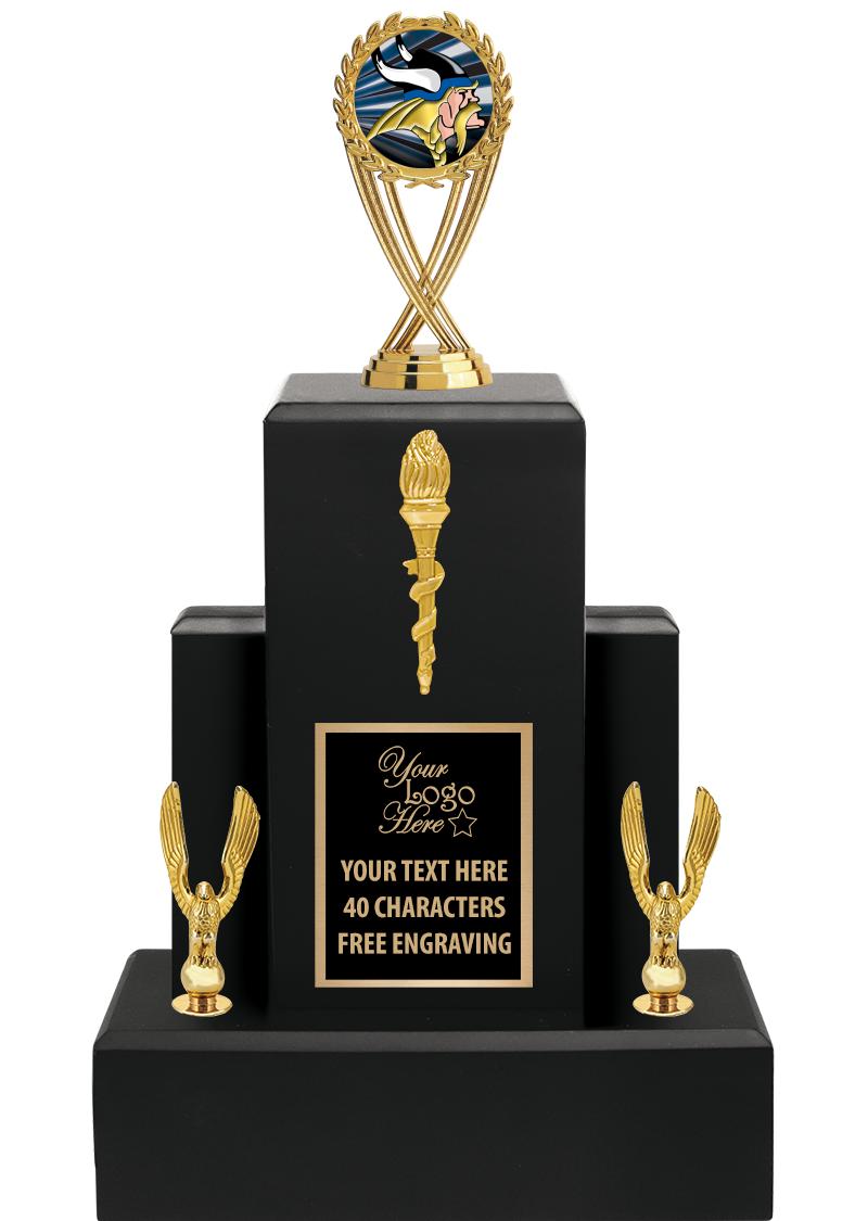 15.75" BLACK WOOD TROPHY