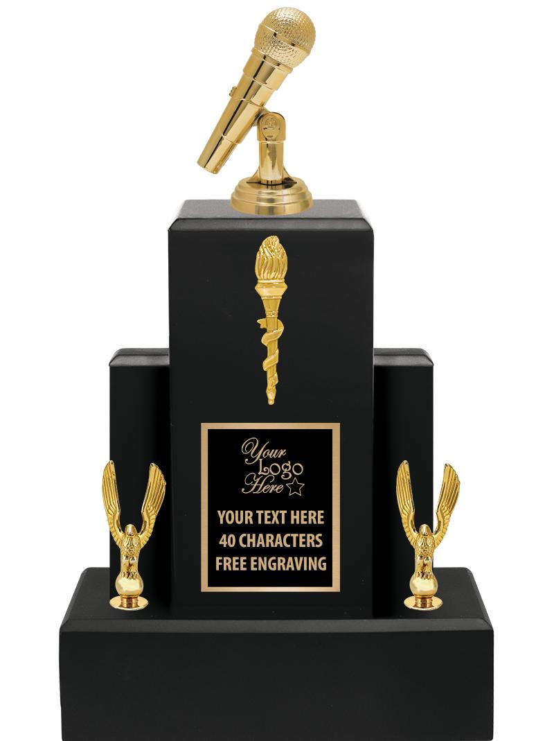 15.75" BLACK WOOD TROPHY