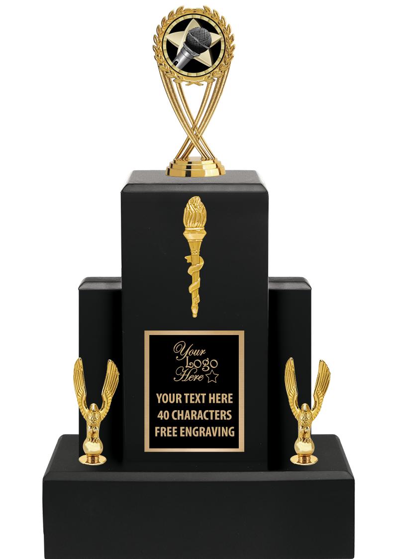 15.75" BLACK WOOD TROPHY