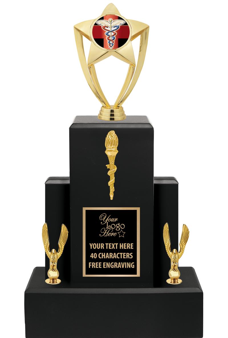 15.75" BLACK WOOD TROPHY