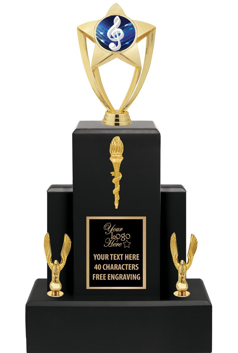 15.75" BLACK WOOD TROPHY