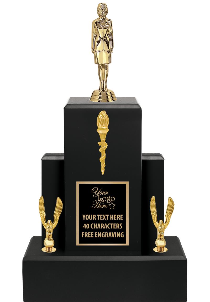 15.75" BLACK WOOD TROPHY