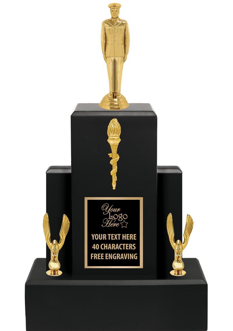 15.75" BLACK WOOD TROPHY