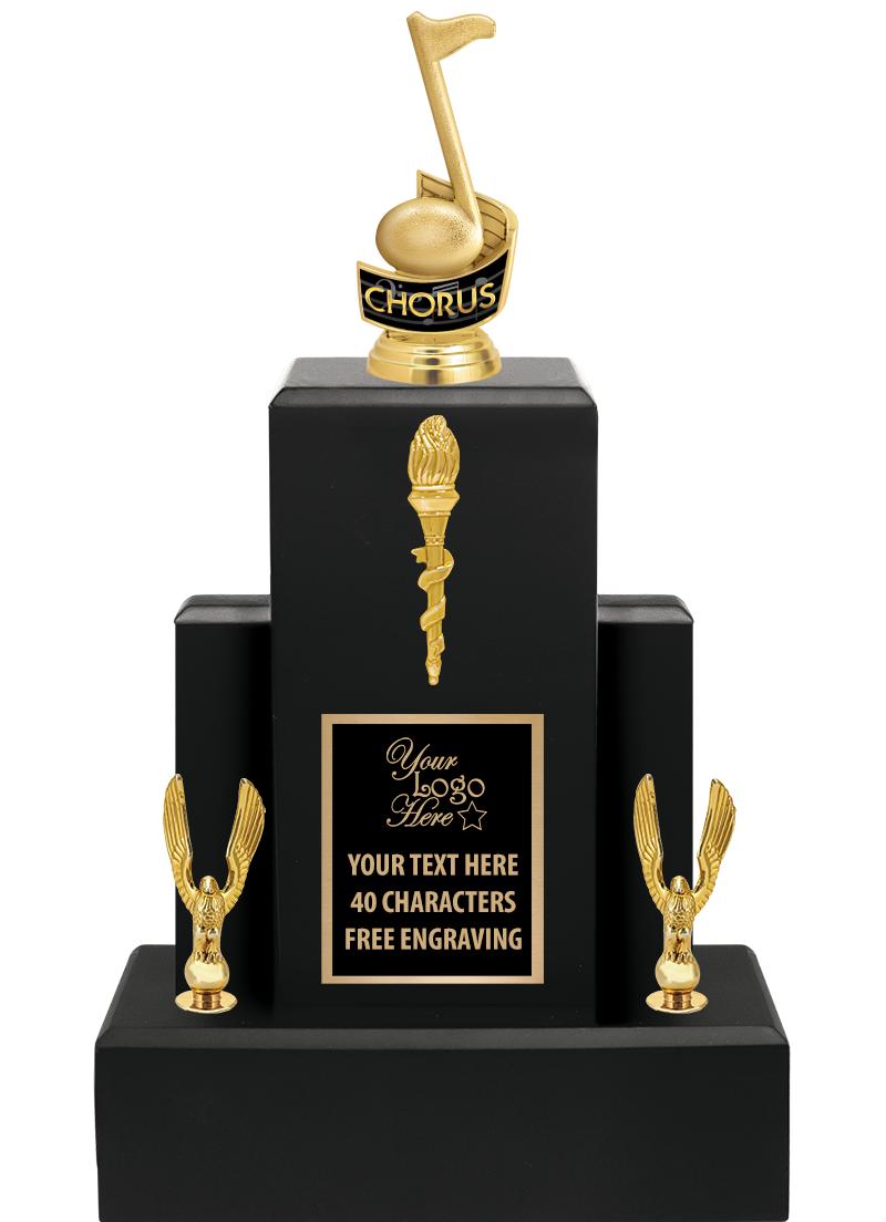 15.75" BLACK WOOD TROPHY