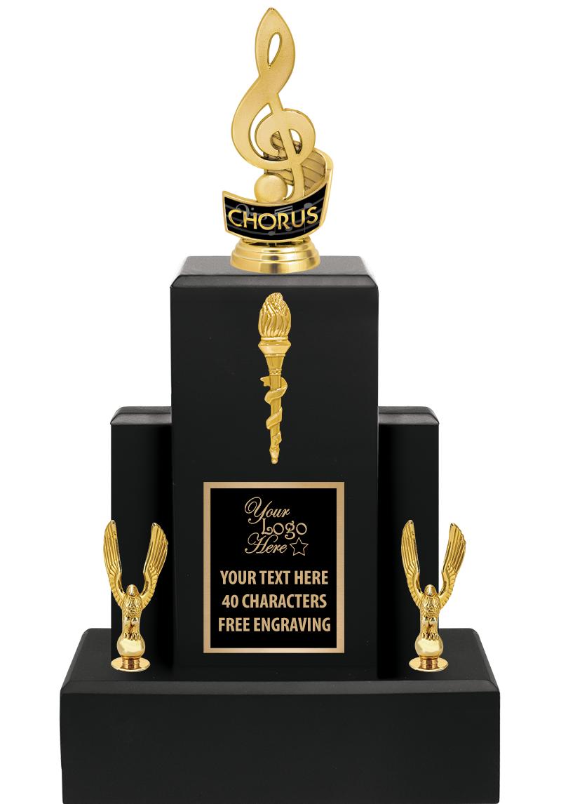 15.75" BLACK WOOD TROPHY