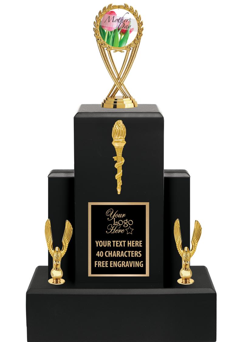 15.75" BLACK WOOD TROPHY