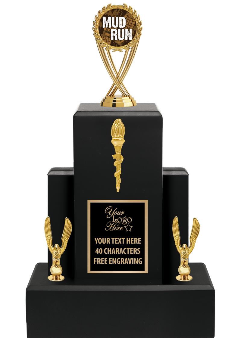 15.75" BLACK WOOD TROPHY