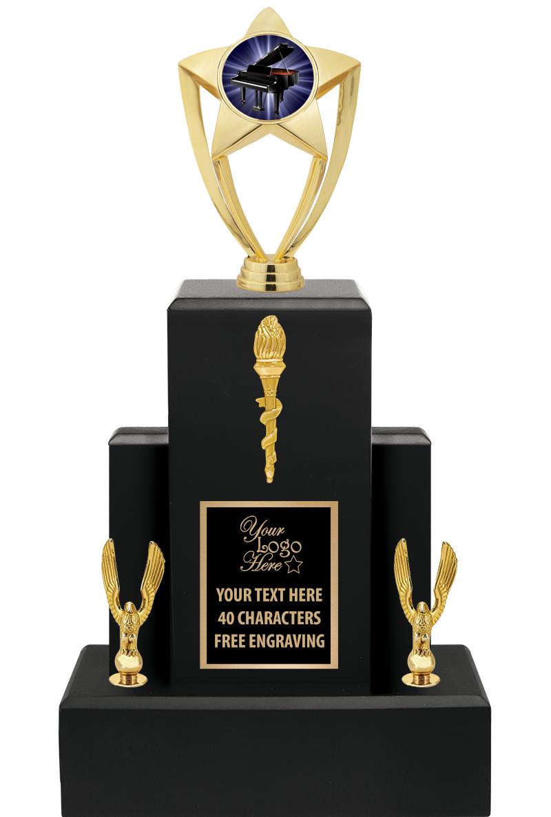 15.75" BLACK WOOD TROPHY