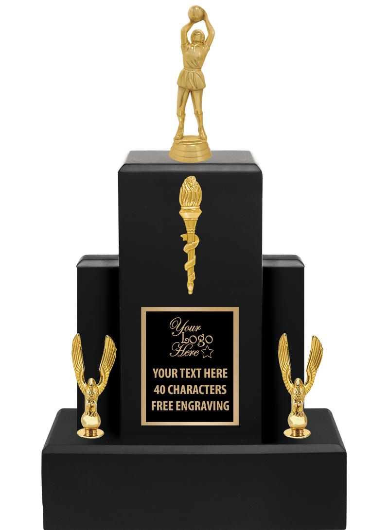 15.75" BLACK WOOD TROPHY