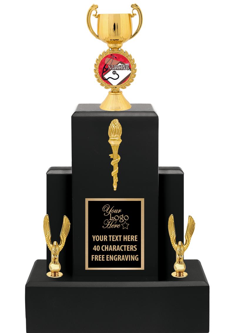 15.75" BLACK WOOD TROPHY