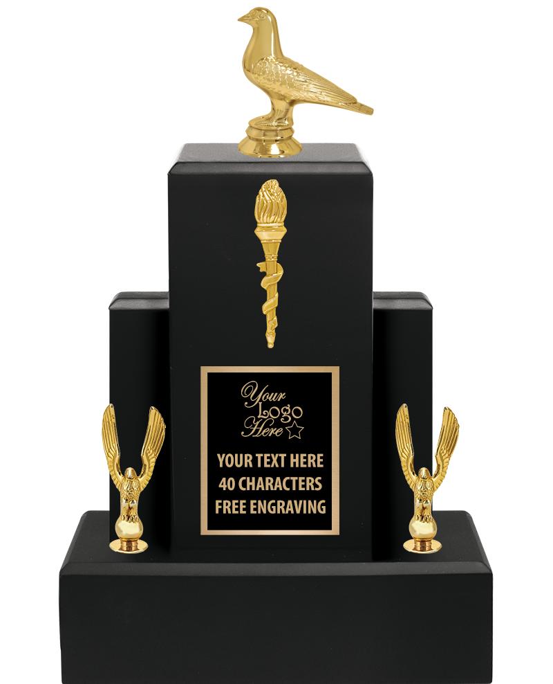 15.75" BLACK WOOD TROPHY