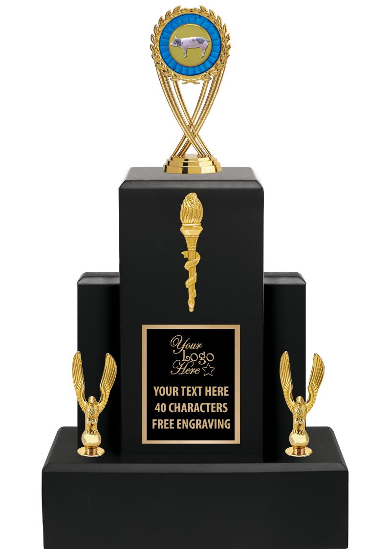 15.75" BLACK WOOD TROPHY