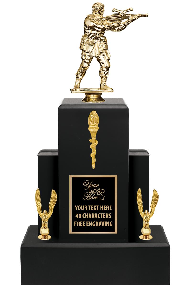 15.75" BLACK WOOD TROPHY